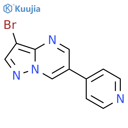 Pyrazolo[1,5-a]pyrimidine, 3-bromo-6-(4-pyridinyl)- structure