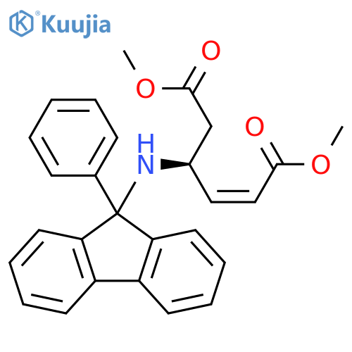 2-Hexenedioic acid, 4-[(9-phenyl-9H-fluoren-9-yl)amino]-, dimethylester, (2Z,4S)- structure
