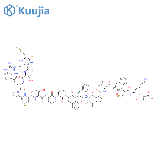 L-Alanine,L-methionyl-L-arginyl-L-threonyl-L-tryptophyl-L-prolyl-L-cysteinyl-L-threonyl-L-leucyl-L-leucyl-L-phenylalanyl-L-phenylalanyl-L-isoleucyl-L-prolyl-L-valyl-L-phenylalanyl-L-cysteinyl-L-lysyl- structure
