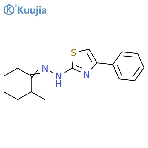 2(3H)-Thiazolone, 4-phenyl-, (2-methylcyclohexylidene)hydrazone structure