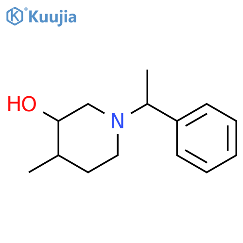 3-Piperidinol, 4-methyl-1-[(1S)-1-phenylethyl]-, (3S,4R)- structure