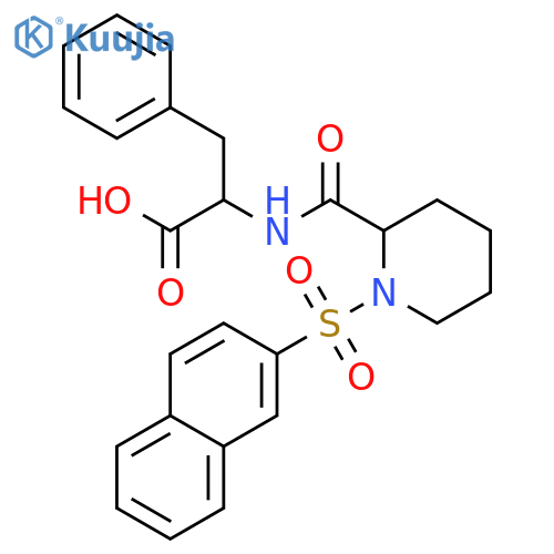 L-Phenylalanine, N-[[1-(2-naphthalenylsulfonyl)-2-piperidinyl]carbonyl]- structure