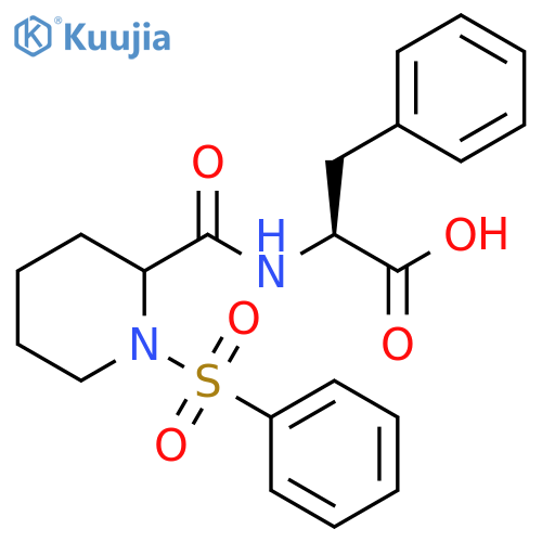 L-Phenylalanine, N-[[1-(phenylsulfonyl)-2-piperidinyl]carbonyl]- structure