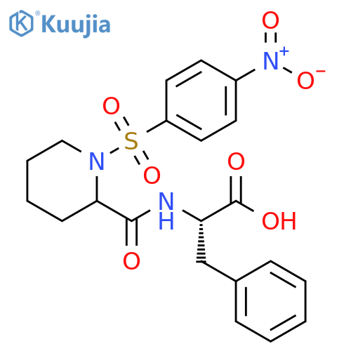 L-Phenylalanine, N-[[1-[(4-nitrophenyl)sulfonyl]-2-piperidinyl]carbonyl]- structure