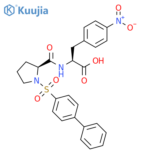 L-Phenylalanine, 1-([1,1'-biphenyl]-4-ylsulfonyl)-L-prolyl-4-nitro- structure