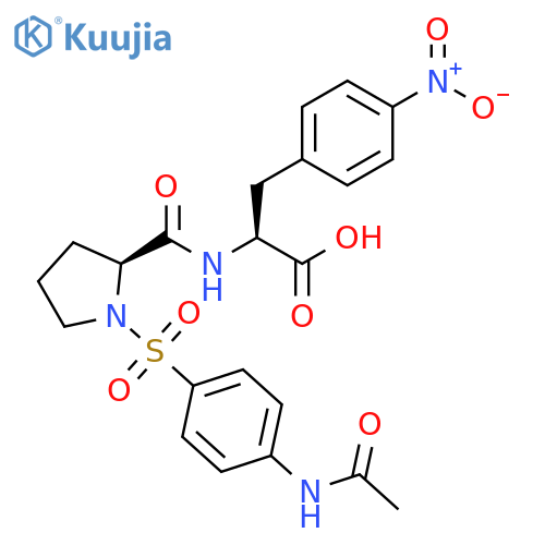 L-Phenylalanine, 1-[[4-(acetylamino)phenyl]sulfonyl]-L-prolyl-4-nitro- structure