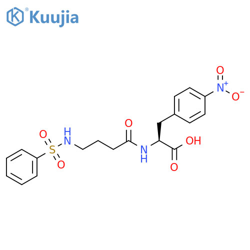 L-Phenylalanine, 4-nitro-N-[1-oxo-4-[(phenylsulfonyl)amino]butyl]- structure