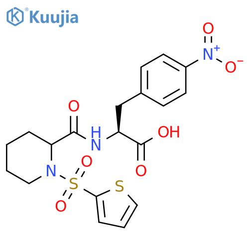 L-Phenylalanine, 4-nitro-N-[[1-(2-thienylsulfonyl)-2-piperidinyl]carbonyl]- structure