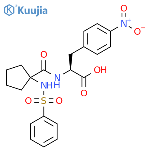L-Phenylalanine,4-nitro-N-[[1-[(phenylsulfonyl)amino]cyclopentyl]carbonyl]- structure