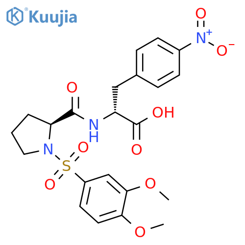 D-Phenylalanine, 1-[(3,4-dimethoxyphenyl)sulfonyl]-L-prolyl-4-nitro- structure