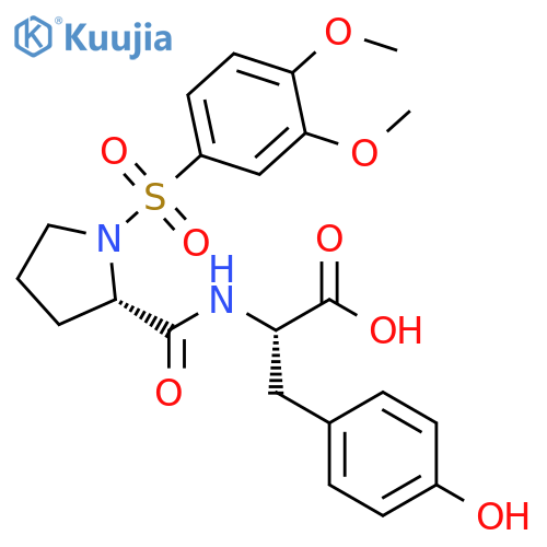 L-Tyrosine, 1-[(3,4-dimethoxyphenyl)sulfonyl]-L-prolyl- structure