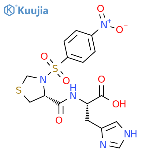 L-Histidine, N-[[(4R)-3-[(4-nitrophenyl)sulfonyl]-4-thiazolidinyl]carbonyl]- structure