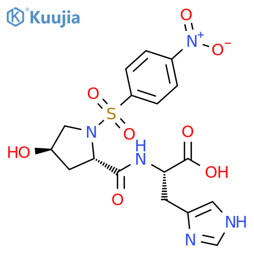 L-Histidine, (4R)-4-hydroxy-1-[(4-nitrophenyl)sulfonyl]-L-prolyl- structure