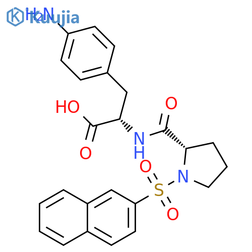 L-Phenylalanine, 1-(2-naphthalenylsulfonyl)-L-prolyl-4-amino- structure