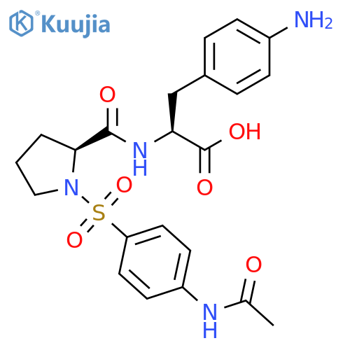 L-Phenylalanine, 1-[[4-(acetylamino)phenyl]sulfonyl]-L-prolyl-4-amino- structure