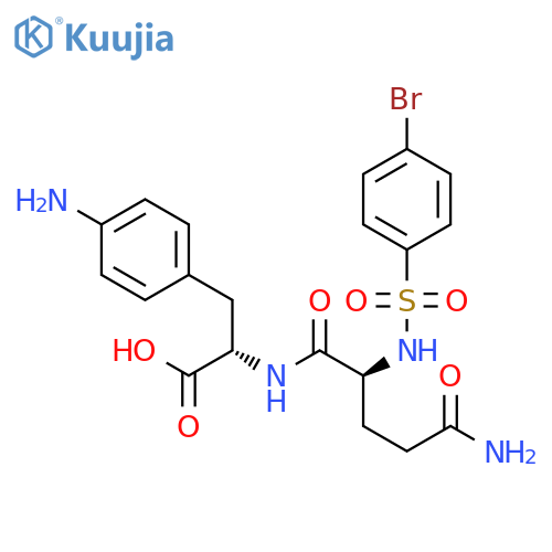 L-Phenylalanine, N2-[(4-bromophenyl)sulfonyl]-L-glutaminyl-4-amino- structure