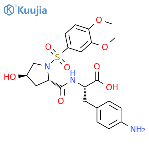 L-Phenylalanine,(4R)-1-[(3,4-dimethoxyphenyl)sulfonyl]-4-hydroxy-L-prolyl-4-amino- structure