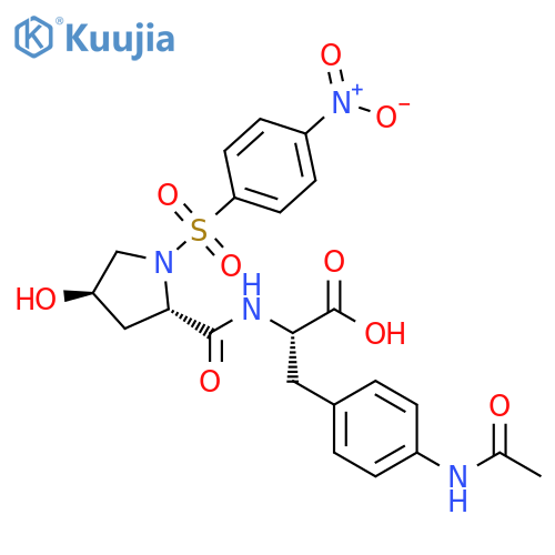 L-Phenylalanine,(4R)-4-hydroxy-1-[(4-nitrophenyl)sulfonyl]-L-prolyl-4-(acetylamino)- structure