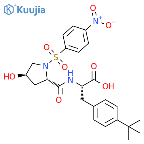 L-Phenylalanine,(4R)-4-hydroxy-1-[(4-nitrophenyl)sulfonyl]-L-prolyl-4-(1,1-dimethylethyl)- structure