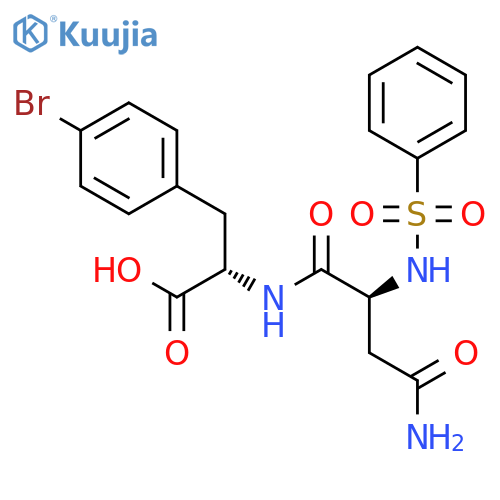 L-Phenylalanine, N2-(phenylsulfonyl)-L-asparaginyl-4-bromo- structure