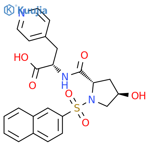 L-Alanine,(4R)-4-hydroxy-1-(2-naphthalenylsulfonyl)-L-prolyl-3-(4-pyridinyl)- structure