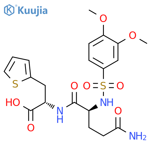 L-Alanine, N2-[(3,4-dimethoxyphenyl)sulfonyl]-L-glutaminyl-3-(2-thienyl)- structure