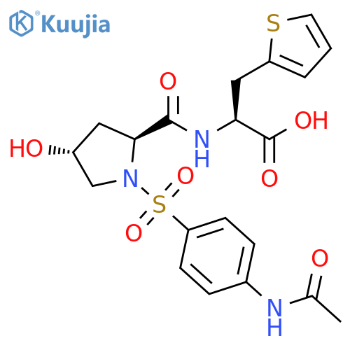 L-Alanine,(4R)-1-[[4-(acetylamino)phenyl]sulfonyl]-4-hydroxy-L-prolyl-3-(2-thienyl)- structure