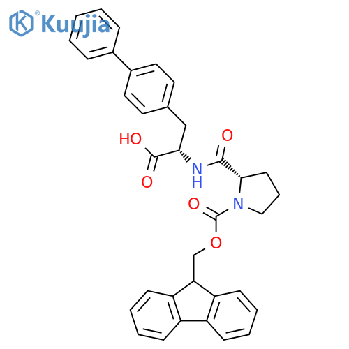 L-Alanine,1-[(9H-fluoren-9-ylmethoxy)carbonyl]-L-prolyl-3-[1,1'-biphenyl]-4-yl- structure
