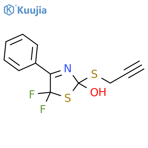 2-Thiazolol, 5,5-difluoro-2,5-dihydro-4-phenyl-2-(2-propynylthio)- structure