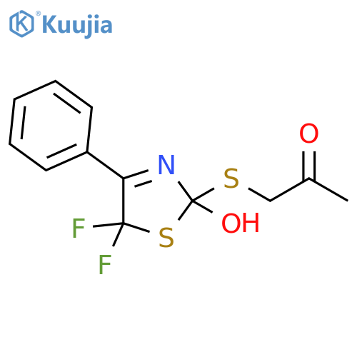 2-Propanone,1-[(5,5-difluoro-2,5-dihydro-2-hydroxy-4-phenyl-2-thiazolyl)thio]- structure