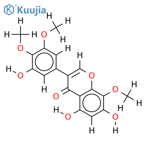 5,7,3'-Trihydroxy-8,4',5'-trimethoxy-isoflavon ('Isoirigenin') structure