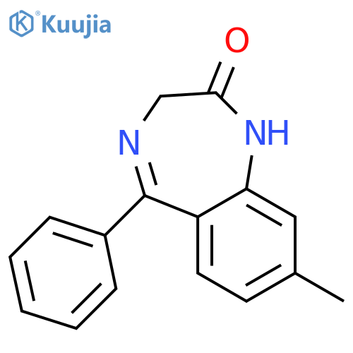 8-methyl-5-phenyl-2,3-dihydro-1H-1,4-benzodiazepin-2-one structure