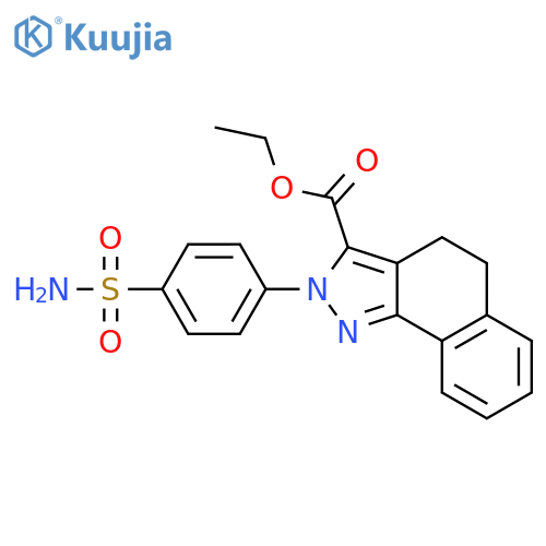 2H-Benz[g]indazole-3-carboxylic acid,2-[4-(aminosulfonyl)phenyl]-4,5-dihydro-, ethyl ester structure