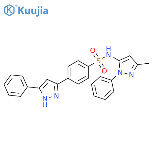Benzenesulfonamide,N-(3-methyl-1-phenyl-1H-pyrazol-5-yl)-4-(5-phenyl-1H-pyrazol-3-yl)- structure