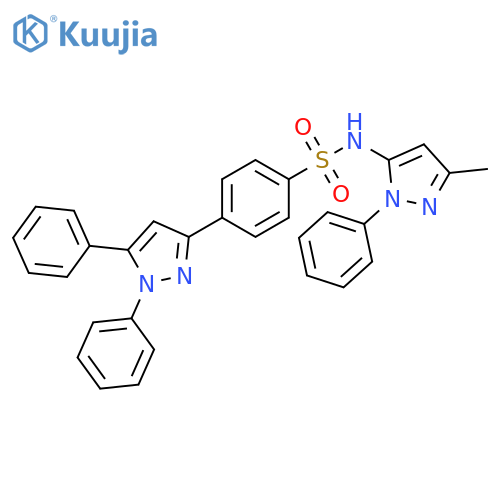 Benzenesulfonamide,4-(1,5-diphenyl-1H-pyrazol-3-yl)-N-(3-methyl-1-phenyl-1H-pyrazol-5-yl)- structure