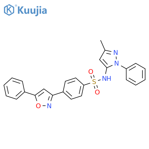 Benzenesulfonamide,N-(3-methyl-1-phenyl-1H-pyrazol-5-yl)-4-(5-phenyl-3-isoxazolyl)- structure
