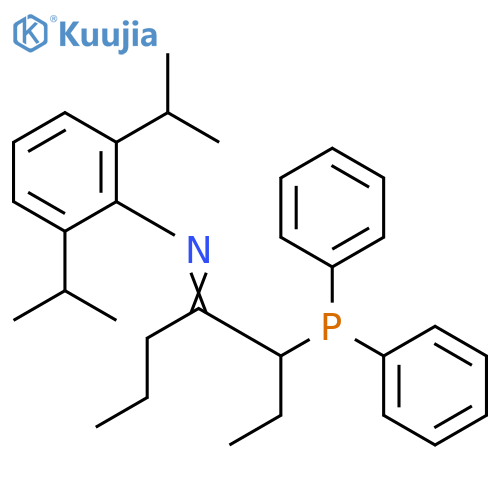 Benzenamine,N-[2-(diphenylphosphino)-1-propylbutylidene]-2,6-bis(1-methylethyl)- structure