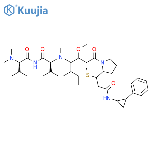 L-Valinamide,N,N-dimethyl-L-valyl-N-[2-methoxy-1-(1-methylpropyl)-4-[2-[1-(methylthio)-3-oxo-3-[(2-phenylcyclopropyl)amino]propyl]-1-pyrrolidinyl]-4-oxobutyl]-N-methyl- structure