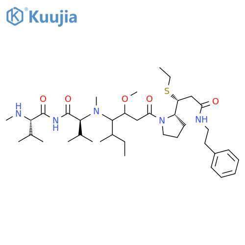 L-Valinamide,N-methyl-L-valyl-N-[4-[(2S)-2-[(1R)-1-(ethylthio)-3-oxo-3-[(2-phenylethyl)amino]propyl]-1-pyrrolidinyl]-2-methoxy-1-(1-methylpropyl)-4-oxobutyl]-N-methyl- structure