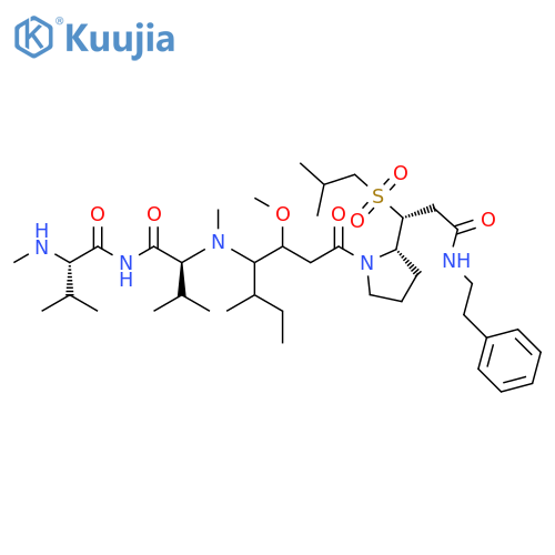L-Valinamide,N-methyl-L-valyl-N-[2-methoxy-1-(1-methylpropyl)-4-[(2S)-2-[(1R)-1-[(2-methylpropyl)sulfonyl]-3-oxo-3-[(2-phenylethyl)amino]propyl]-1-pyrrolidinyl]-4-oxobutyl]-N-methyl- structure