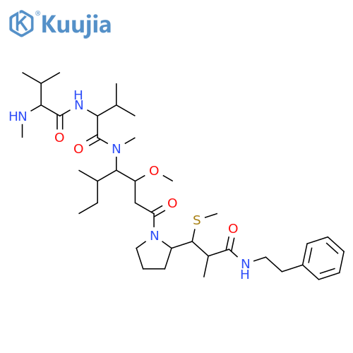 L-Valinamide,N-methyl-L-valyl-N-[2-methoxy-4-[2-[2-methyl-1-(methylthio)-3-oxo-3-[(2-phenylethyl)amino]propyl]-1-pyrrolidinyl]-1-(1-methylpropyl)-4-oxobutyl]-N-methyl- structure