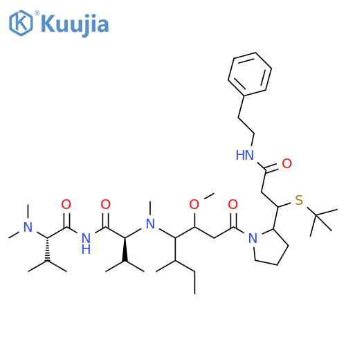 L-Valinamide,N,N-dimethyl-L-valyl-N-[4-[2-[1-[(1,1-dimethylethyl)thio]-3-oxo-3-[(2-phenylethyl)amino]propyl]-1-pyrrolidinyl]-2-methoxy-1-(1-methylpropyl)-4-oxobutyl]-N-methyl- structure