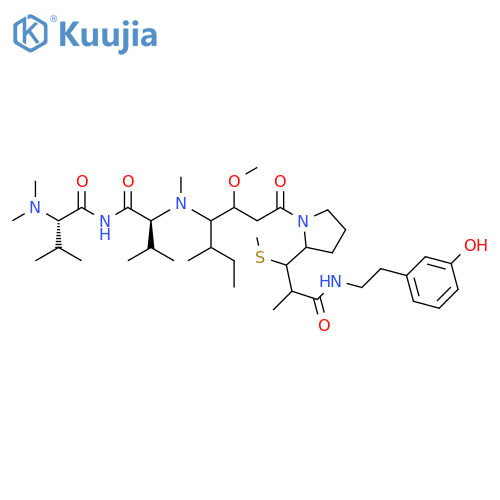 L-Valinamide,N,N-dimethyl-L-valyl-N-[4-[2-[3-[[2-(3-hydroxyphenyl)ethyl]amino]-2-methyl-1-(methylthio)-3-oxopropyl]-1-pyrrolidinyl]-2-methoxy-1-(1-methylpropyl)-4-oxobutyl]-N-methyl- structure