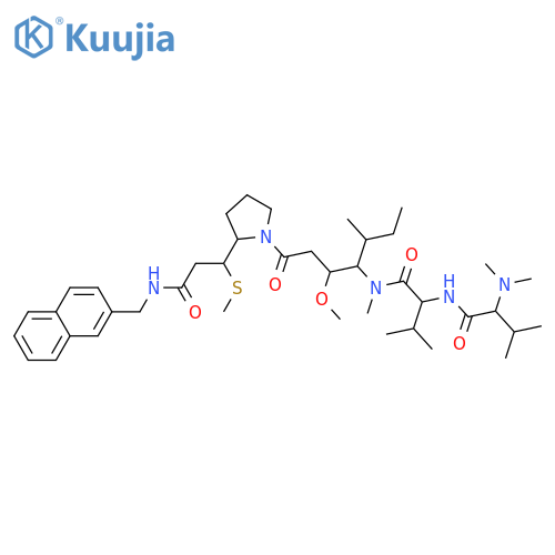 L-Valinamide,N,N-dimethyl-L-valyl-N-[2-methoxy-1-(1-methylpropyl)-4-[2-[1-(methylthio)-3-[(2-naphthalenylmethyl)amino]-3-oxopropyl]-1-pyrrolidinyl]-4-oxobutyl]-N-methyl- structure