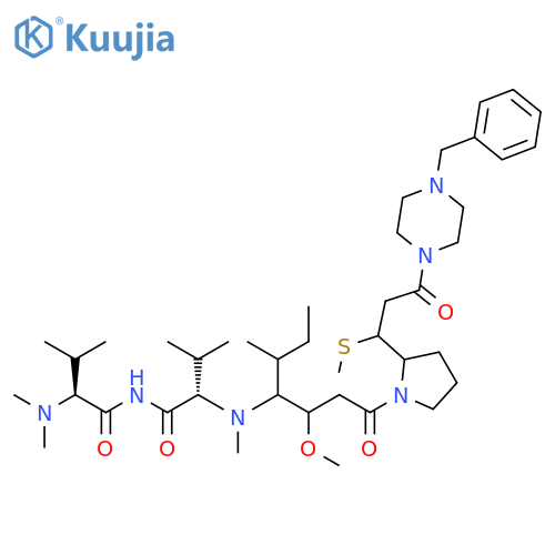 L-Valinamide,N,N-dimethyl-L-valyl-N-[2-methoxy-1-(1-methylpropyl)-4-[2-[1-(methylthio)-3-oxo-3-[4-(phenylmethyl)-1-piperazinyl]propyl]-1-pyrrolidinyl]-4-oxobutyl]-N-methyl- structure