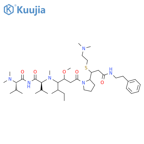 L-Valinamide,N,N-dimethyl-L-valyl-N-[4-[2-[1-[[2-(dimethylamino)ethyl]thio]-3-oxo-3-[(2-phenylethyl)amino]propyl]-1-pyrrolidinyl]-2-methoxy-1-(1-methylpropyl)-4-oxobutyl]-N-methyl- structure