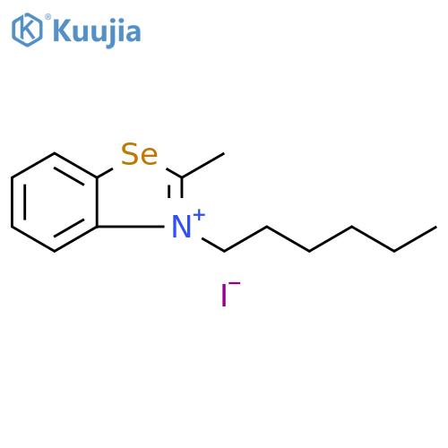 Benzoselenazolium, 3-hexyl-2-methyl-, iodide structure