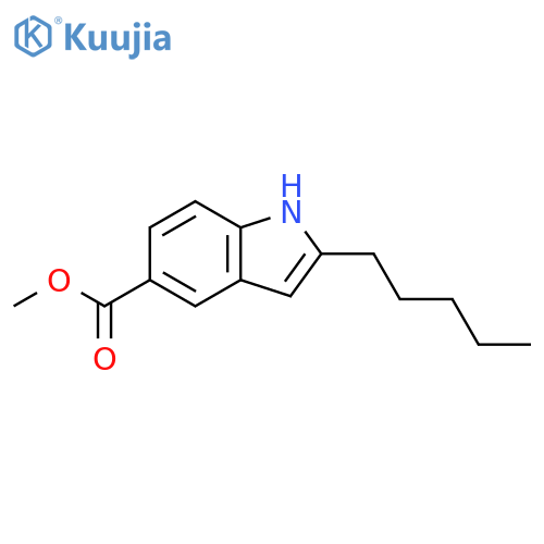 1H-Indole-5-carboxylic acid, 2-pentyl-, methyl ester structure