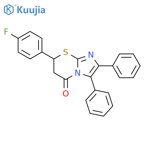 7-(4-fluorophenyl)-2,3-diphenyl-5H,6H,7H-imidazo2,1-b1,3thiazin-5-one structure