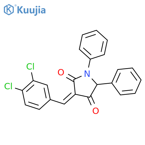 2,4-Pyrrolidinedione, 3-[(3,4-dichlorophenyl)methylene]-1,5-diphenyl- structure